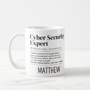 Custom Funny Cyber Security Expert Definition Coffee Mug