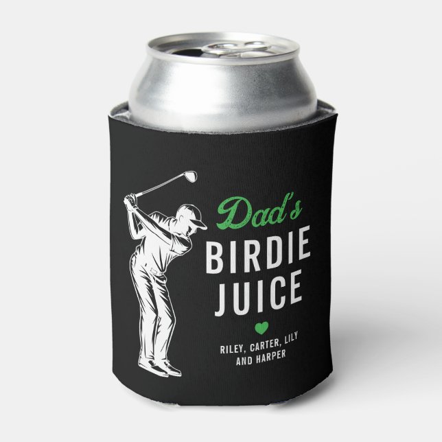 Custom Funny Dad’s Birdie Juice Golf Can Cooler (Can Front)