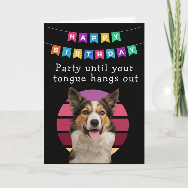Custom Funny Dog Birthday Card (Front)