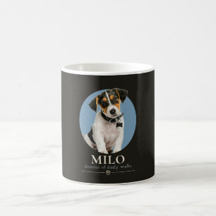 Custom Funny Dog Photo & Name Coffee Mug