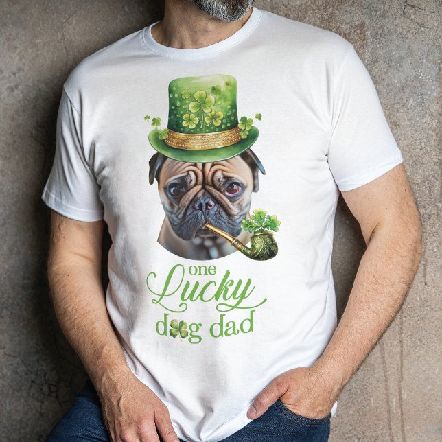 Custom Funny Dog photo St. Patrick's Day T-Shirt (Creator Uploaded)