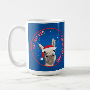 Custom Funny Donkey Santa Pun 2025 Holiday Coffee Mug