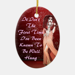 Custom Funny Drag Queen Ceramic Tree Decoration