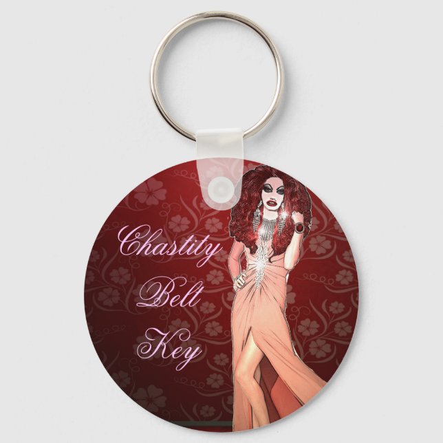 Custom Funny Drag Queen Key Ring (Front)