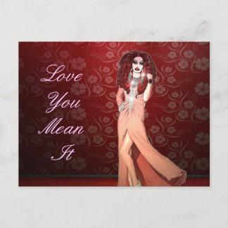 Custom Funny Drag Queen Postcard