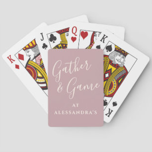 Custom Funny Dusty Rose Ivory Minimalist Stylish Playing Cards