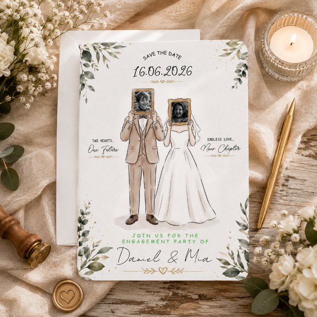 Custom Funny Engagement Party Poster Save The Date Invitation (Creator Uploaded)