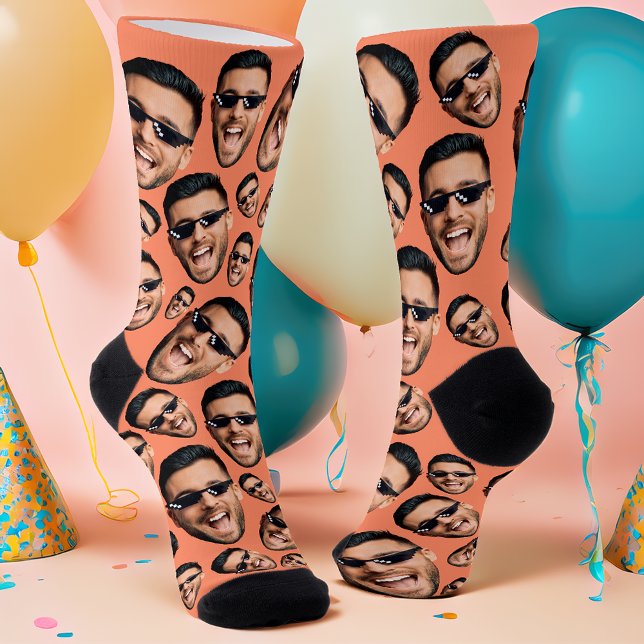 Custom Funny Face Photo All Over Print Socks Melon (Creator Uploaded)
