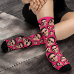 Custom Funny Face Photo All Over Socks Hot Pink<br><div class="desc">Custom Funny Face Photo Socks Hot Pink - Personalised All-Over Print Unisex Crew Socks – Step up your style with these fully customisable funny face photo socks! Perfect for creating hilarious and unique gifts, these socks feature an easy-to-use template where you can upload your favourite photo. Whether it’s your face,...</div>