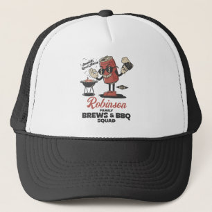 Custom Funny Family Barbeque Group Matching  Trucker Hat