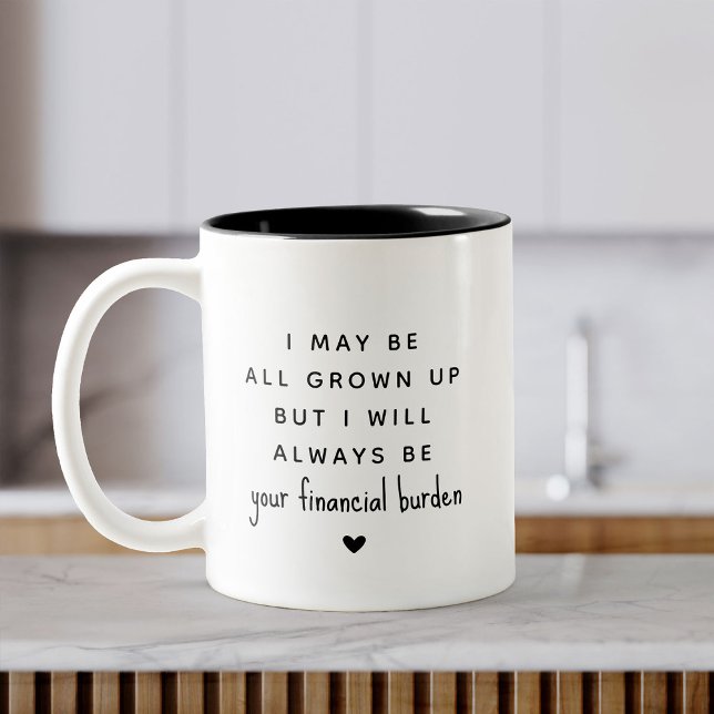 Custom Funny Fathers Mothers Day From Kids Cute Two-Tone Coffee Mug (Creator Uploaded)