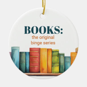 Custom Funny Friendship Reading Book  Ceramic Ornament