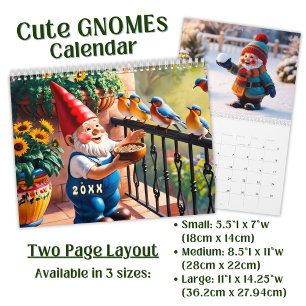 Custom Funny Garden Gnome Art Calendar