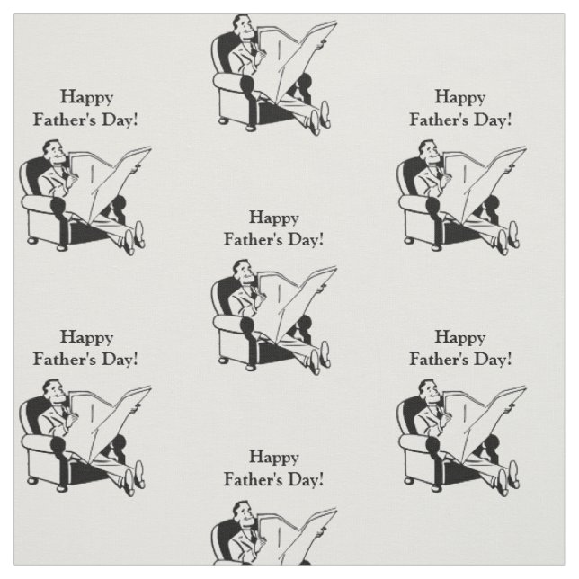 Custom Funny Happy Fathers Day Fabric Cotton (Swatch)