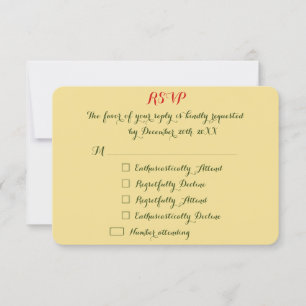 Custom Funny Holiday Christmas Wedding Invite RSVP