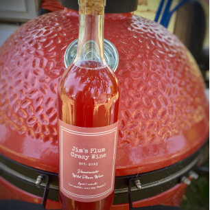 Custom Funny Homemade Wild Plum Wine Label