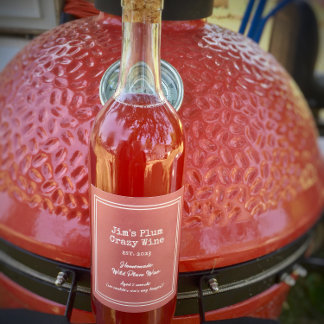 Custom Funny Homemade Wild Plum  Wine Label