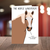 Custom Funny Horse Pun Cartoon Birthday 