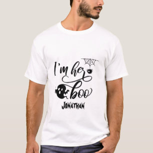 Custom Funny I Am Her Boo Ghost Couple Halloween T-Shirt