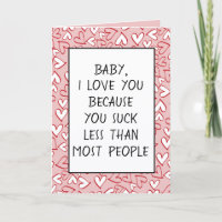 Custom Funny I Love You Valentine Quote Hearts