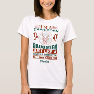 Custom Funny I'm a Capricorn Daughter Zodiac Sign T-Shirt