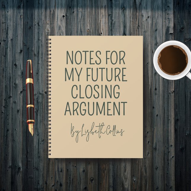 Custom Funny Lawyer Journal for Graduation Gift (Custom Law School Journal — Funny Lawyer Gift for Graduation or Office Desk)