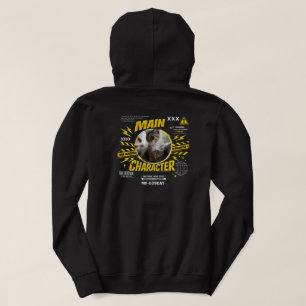 Custom Funny Main Character Cat Lover Gift Hoodie