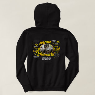 Custom Funny Main Character Cat Lovers Hoodie