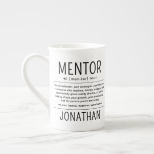 Custom Funny Mentor Coach Adviser Appreciation Bone China Mug