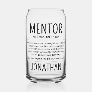 Custom Funny Mentor Coach Adviser Appreciation Can Glass