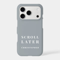 Custom Funny Minimalist Grey Grey White Simple Men