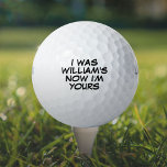 Custom Funny Now I'm Yours Comic Book Lost Golf Balls<br><div class="desc">Never mix up your balls again!  Personalise the name to create unique golf balls designed to put a wham,  bang,  zap into anyone's game. Designed by Thisisnotme©</div>