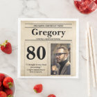 Custom Funny Quote Retro Newspaper 80th Birthday