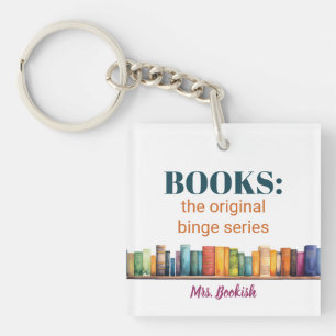 Custom Funny Reading Book Teacher Key Ring