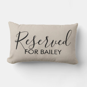 Custom funny Reserved for the Dog personalised pet Lumbar Cushion