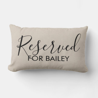 Custom funny Reserved for the Dog personalised pet Lumbar Cushion