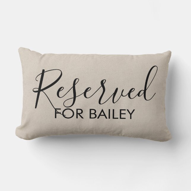 Custom funny Reserved for the Dog personalised pet Lumbar Cushion (Front)