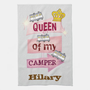 Custom Funny RVing Trailer Camp Kitchen Towels