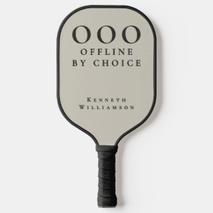 Custom Funny Sand Beige Black OOO Minimalist Men Pickleball Paddle