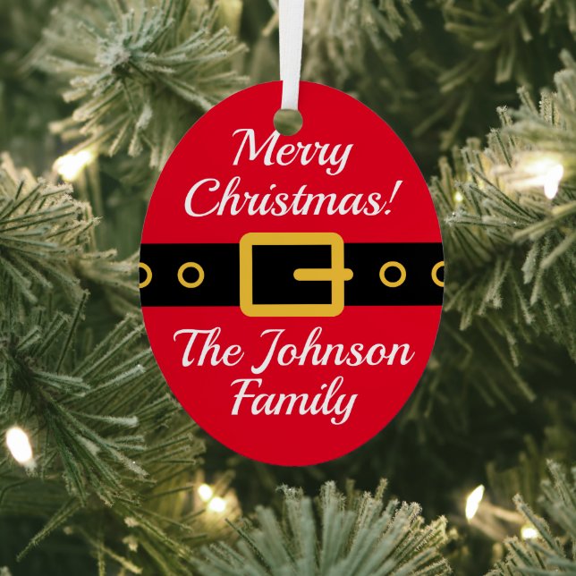 Custom funny Santa belly Christmas tree Ornament (Insitu)