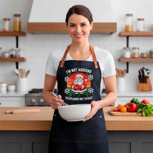 Custom Funny Santa Christmas Holiday Kitchen Gift Apron (Creator Uploaded)