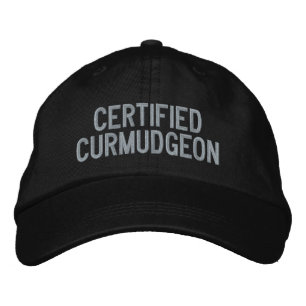 Custom Funny Sarcastic Curmudgeon Humour Cranky Da Embroidered Hat