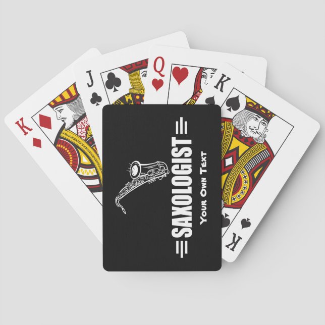 Custom Funny Saxophone Playing Cards (Back)