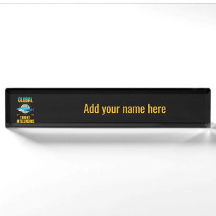 Custom Funny Shark Cyber Security Expert Nameplate