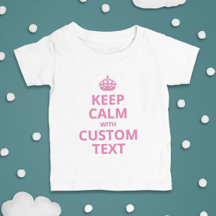 Custom Funny Slogan Keep Calm Graphic T-Shirt