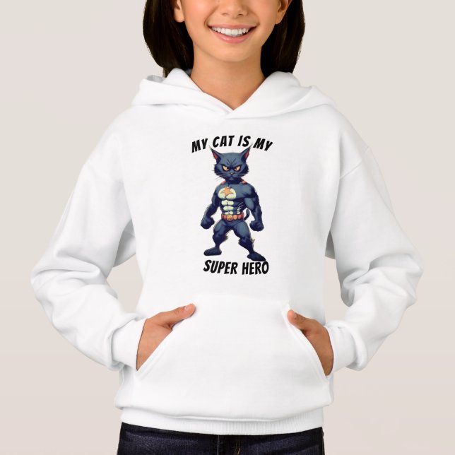 Custom Funny Superhero Cat Portrait (Front)
