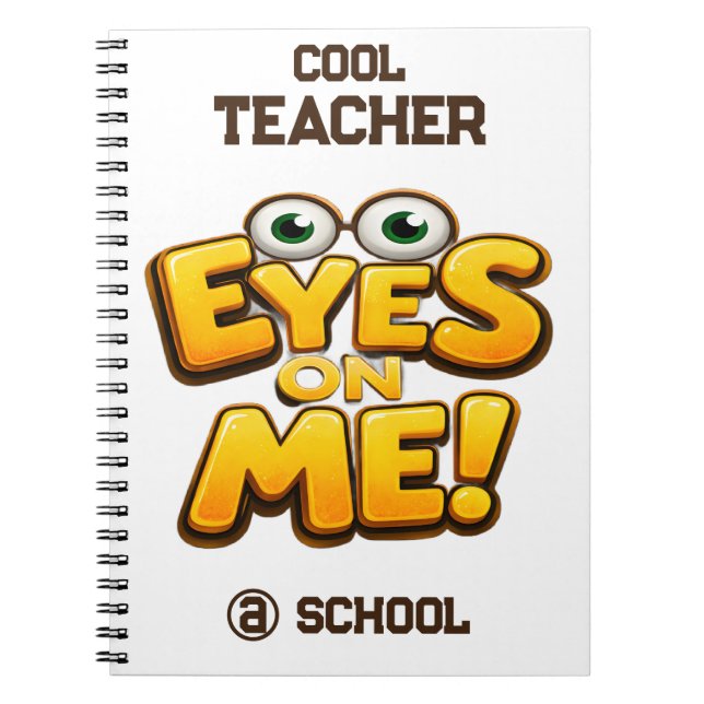 Custom Funny Teacher Gifts  Personalised by School Notebook (Front)
