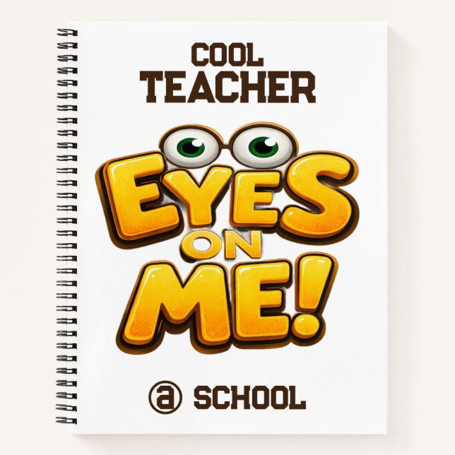 Custom Funny Teacher Gifts  Personalized by School Notebook (Front)