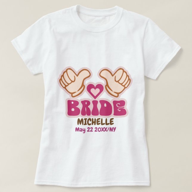 Custom funny wedding T-Shirt (Design Front)