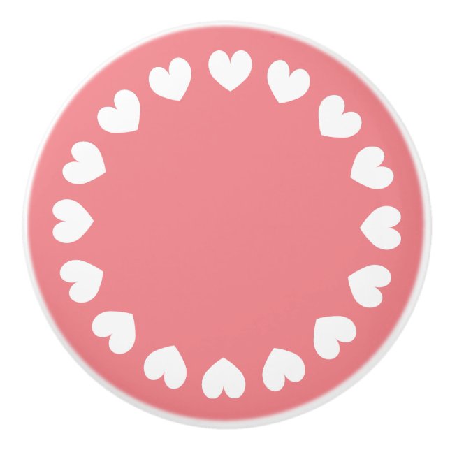 Custom furniture heart door pull and drawer knob (Front)